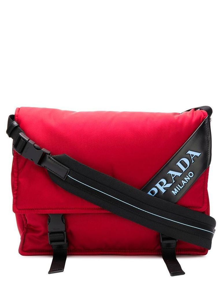 Prada logo messenger bag - Red