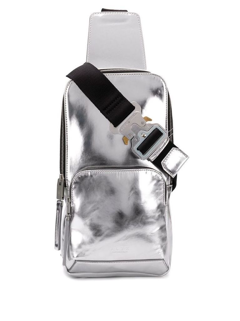 1017 ALYX 9SM silver-toned metallic cross body backpack