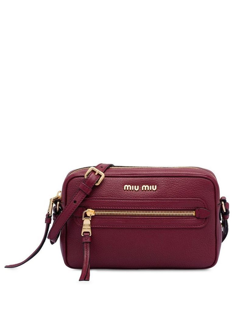 Miu Miu zip front crossbody bag - Red