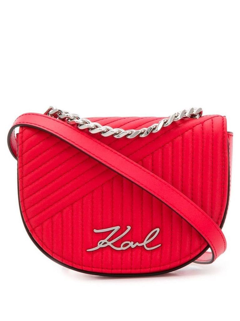 Karl Lagerfeld quilted belt bag - Red