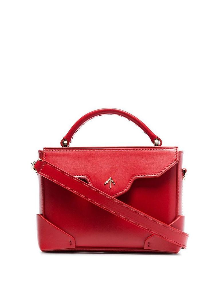 Manu Atelier micro Bold leather shoulder bag - Red