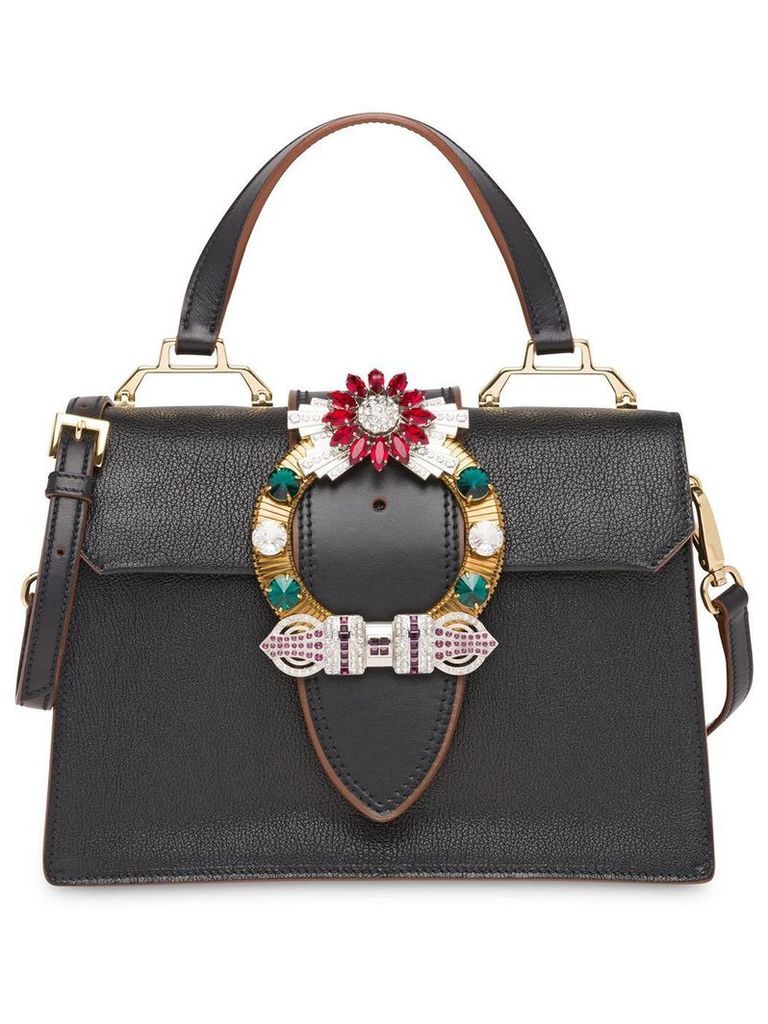 Miu Miu Miu Lady madras leather handbag - Black
