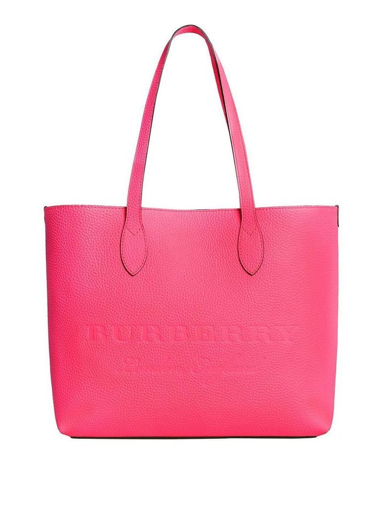 Burberry logo embossed tote - PINK
