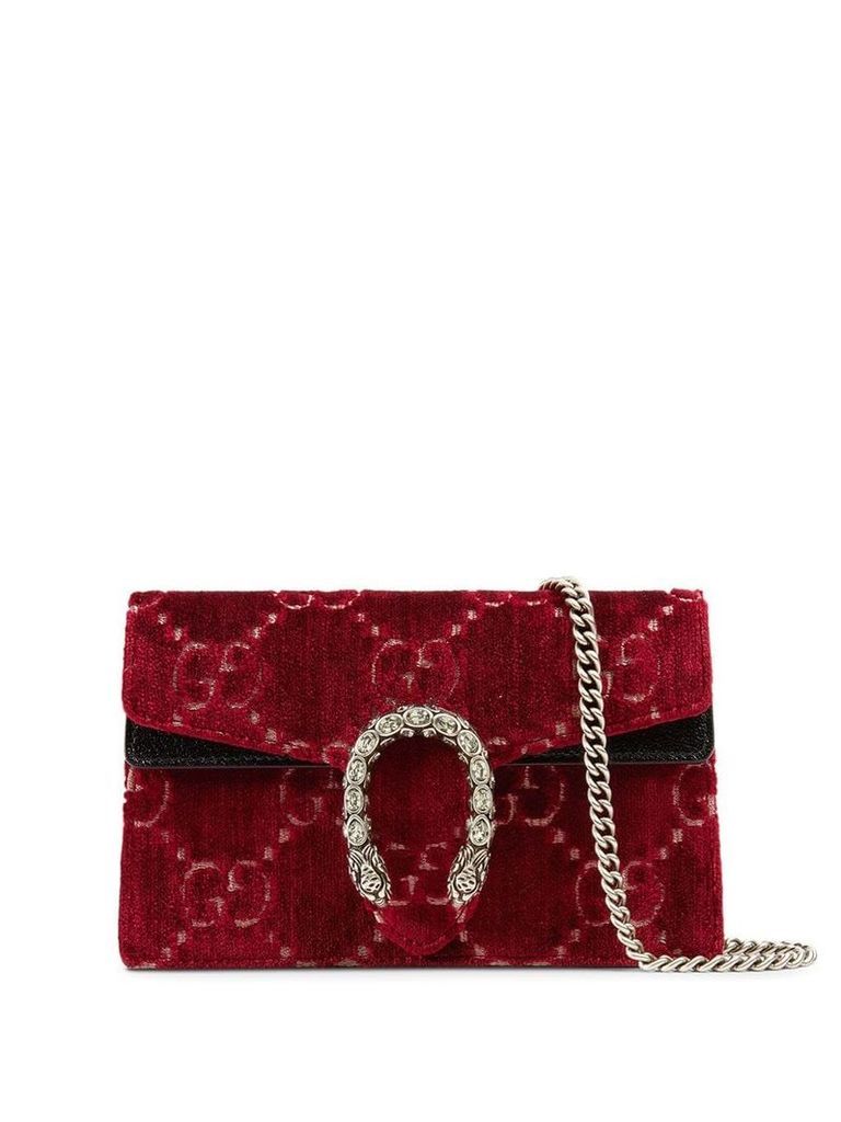 Gucci Dionysus GG velvet super mini bag - Red