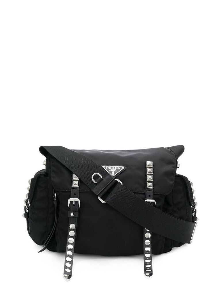 Prada studded shoulder bag - Black