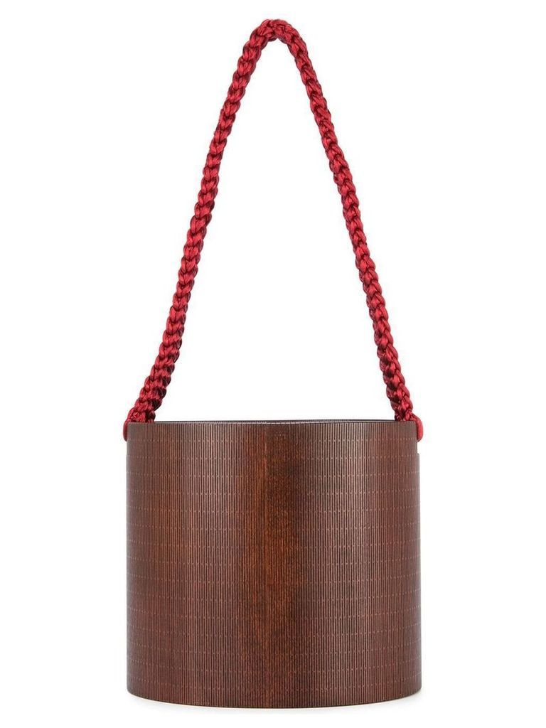 0711 Bali oval bucket bag - Brown