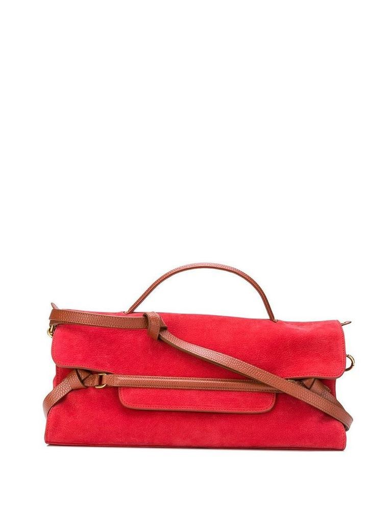 Zanellato leather trim tote - Red