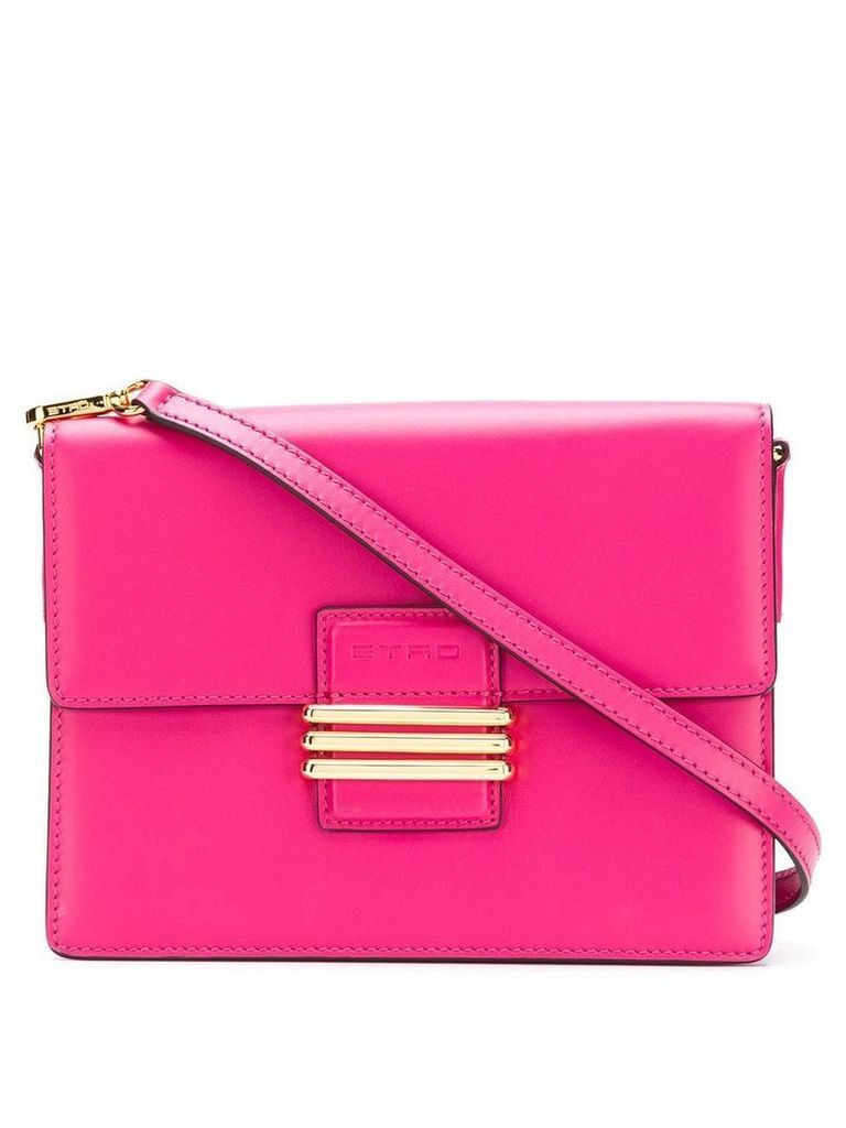 Etro embroidered strap cross-body bag - Pink