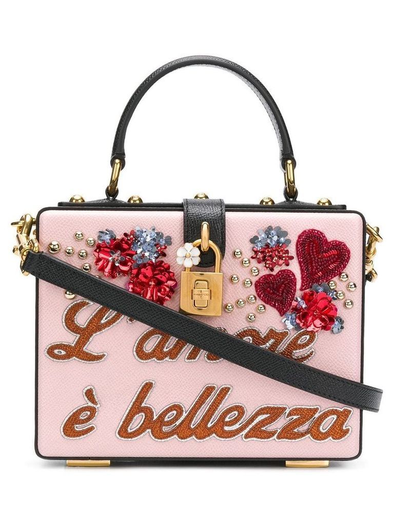 Dolce & Gabbana embellished Dolce box bag - Pink