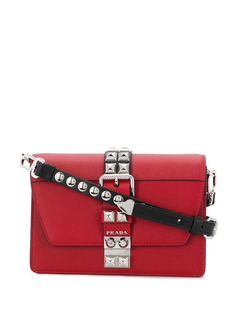 Prada Elektra studded crossbody bag - Red