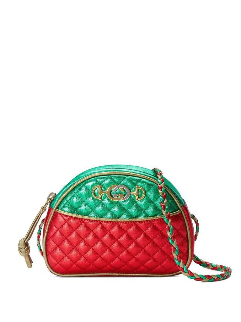 Gucci red and green Laminated leather mini bag