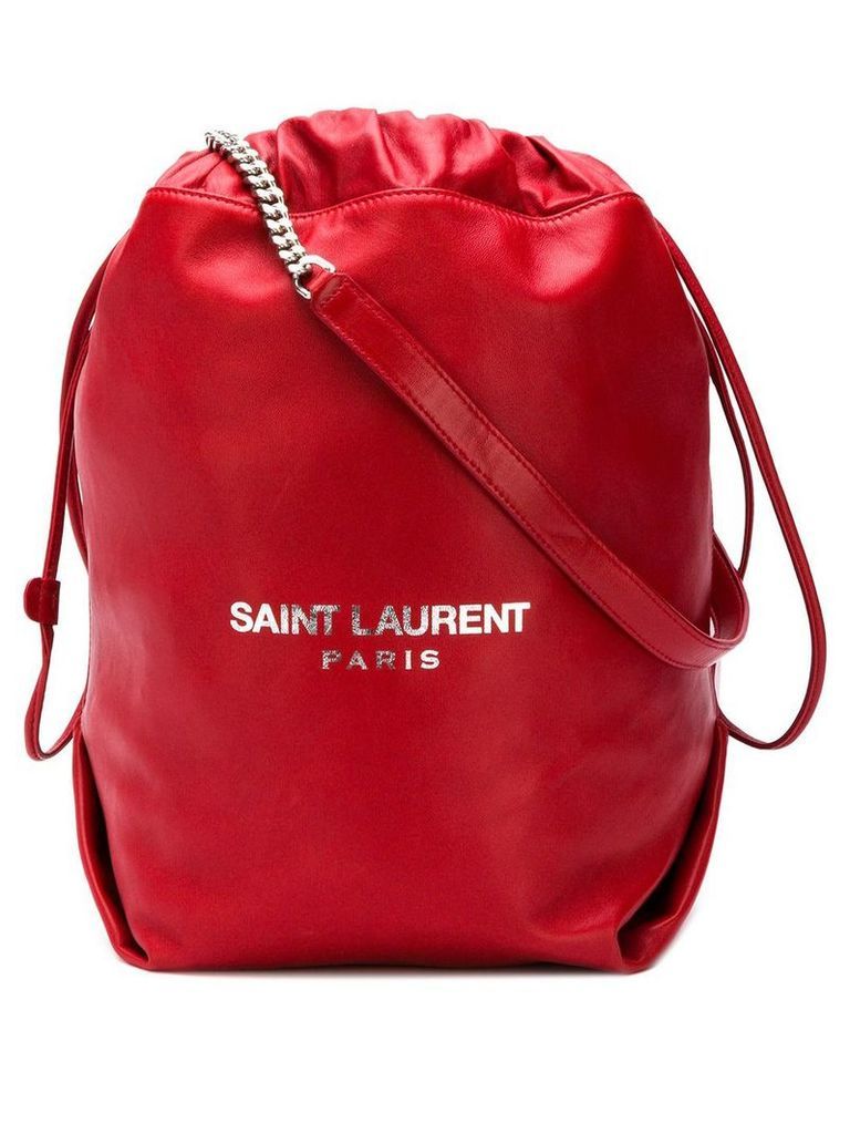 Saint Laurent red Teddy bucket bag