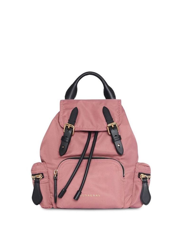 Burberry The Crossbody Rucksack in Nylon and Leather - Red