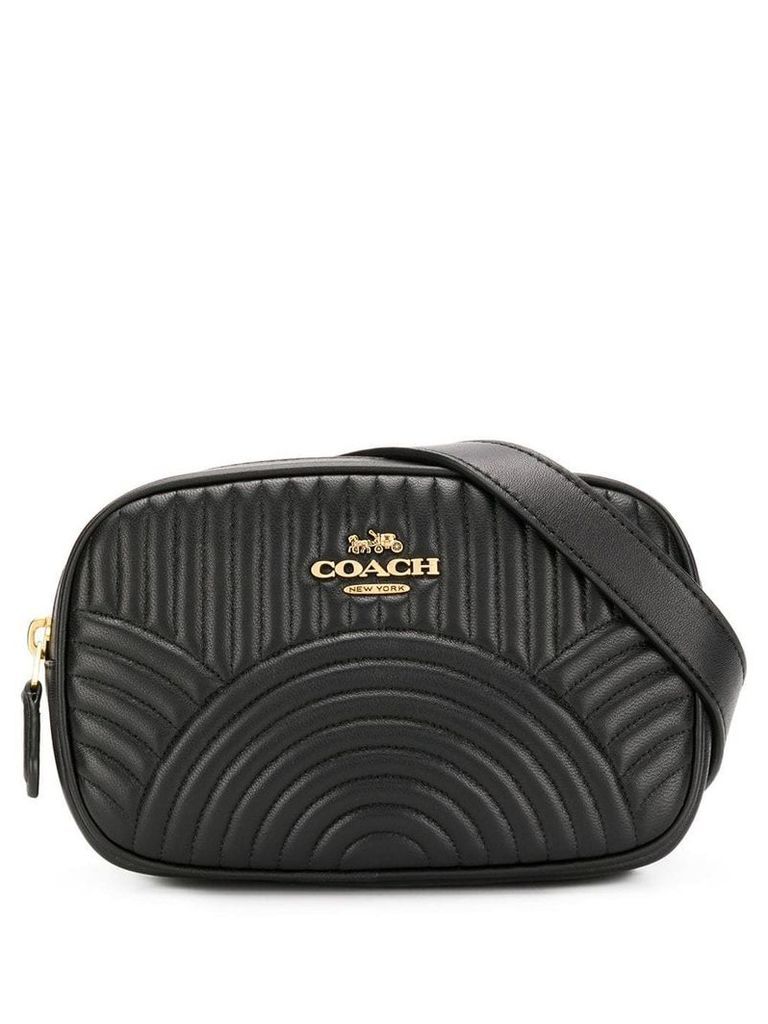 Coach belt bag with deco quilting - Black