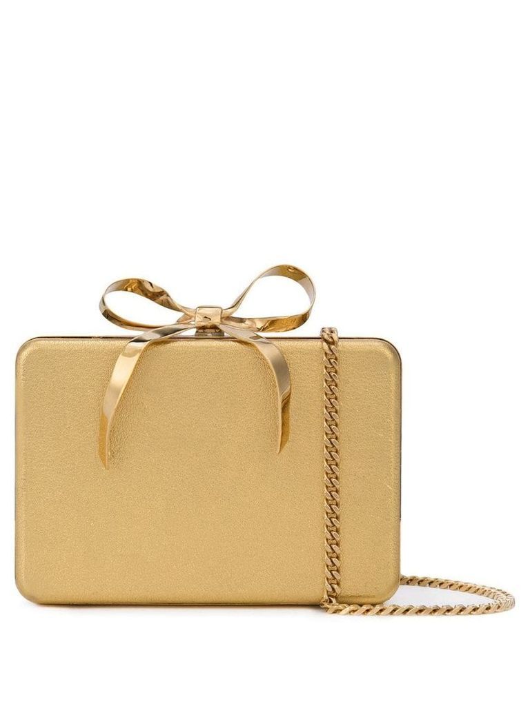 Oscar de la Renta present box clutch - GOLD