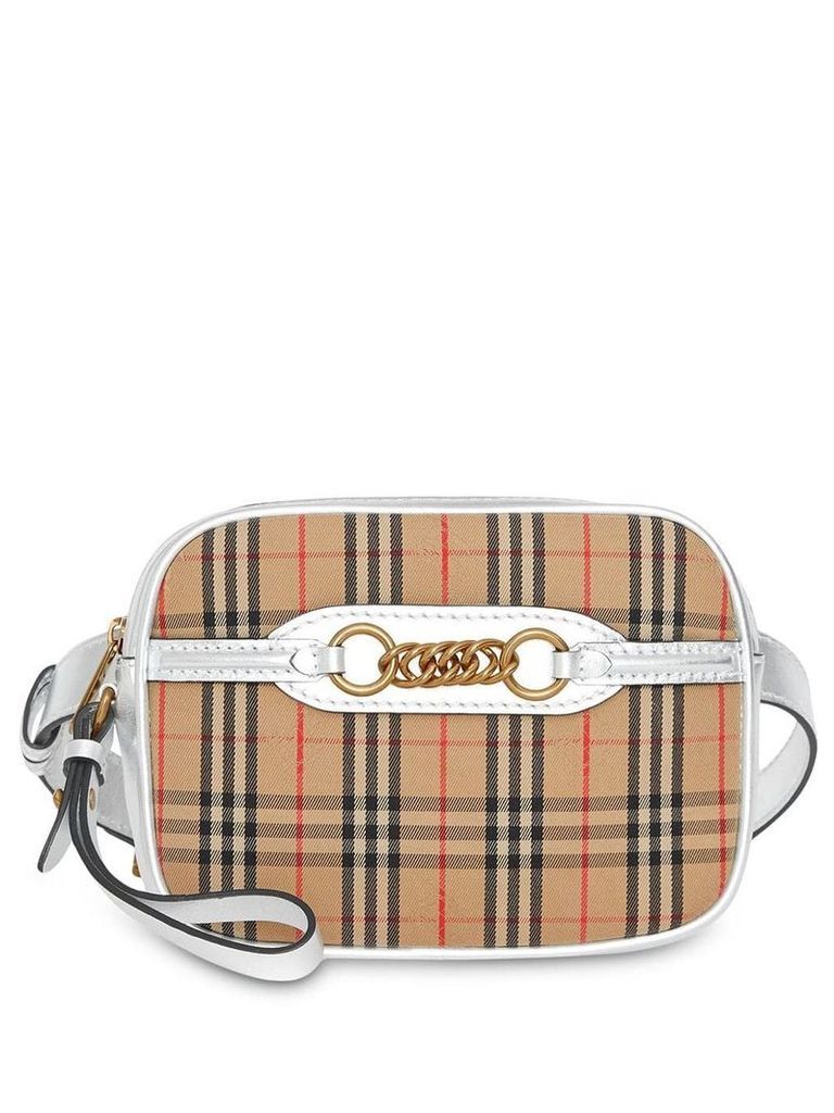 Burberry The 1983 Check Link Bum Bag with Leather Trim - Neutrals
