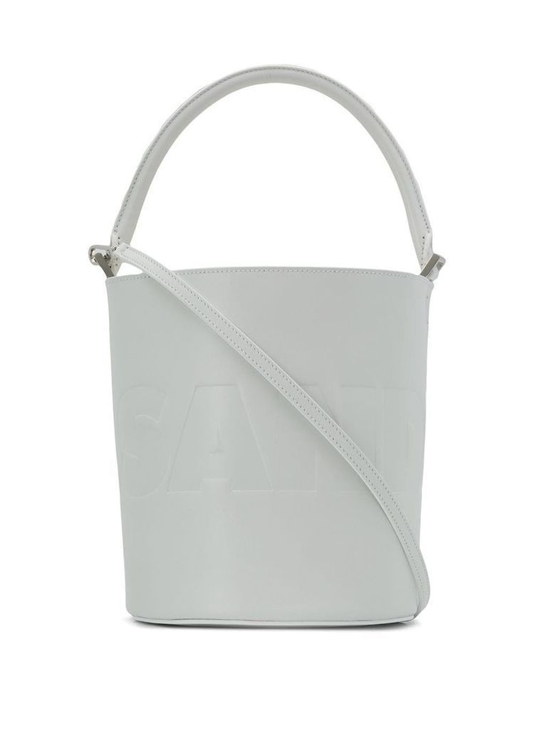 Jil Sander round bucket bag - White