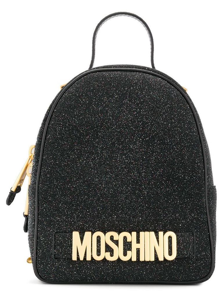 Moschino small glitter backpack - Black