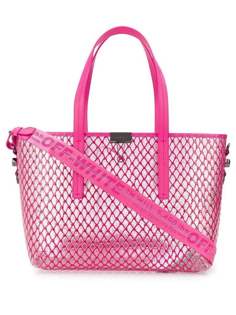 Off-White netted shopper bag - PINK