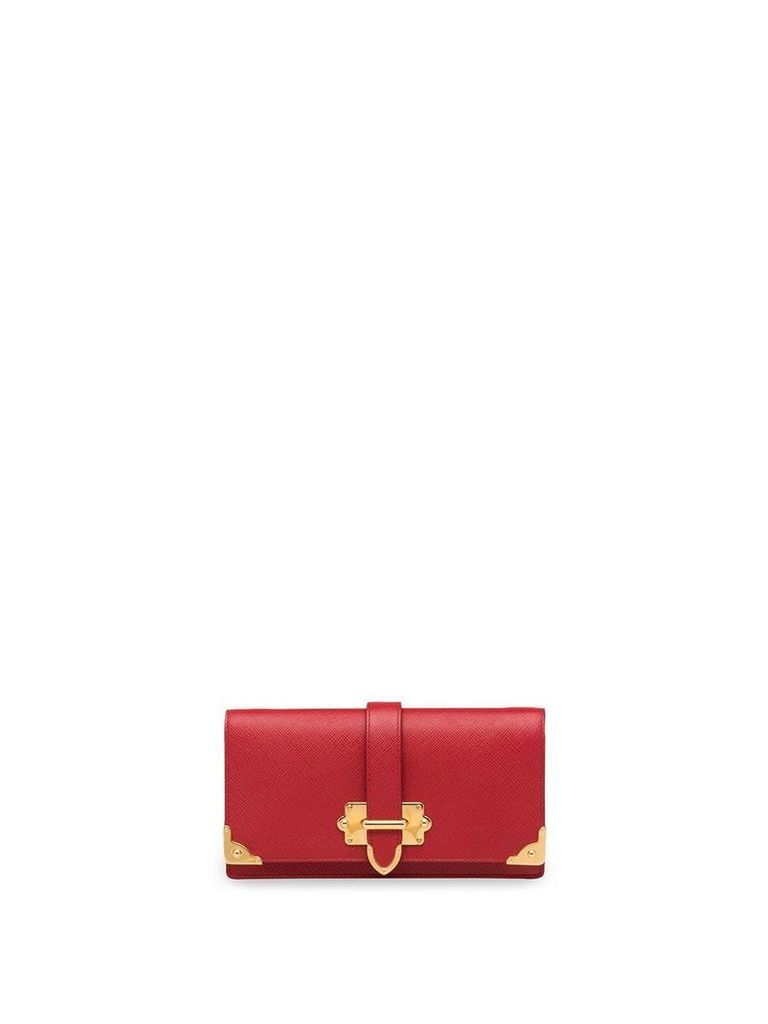 Prada Cahier Saffiano mini cross-body bag - Red