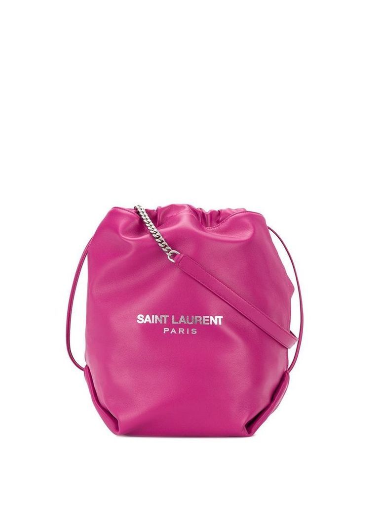 Saint Laurent drawstring bucket shoulder bag - PINK