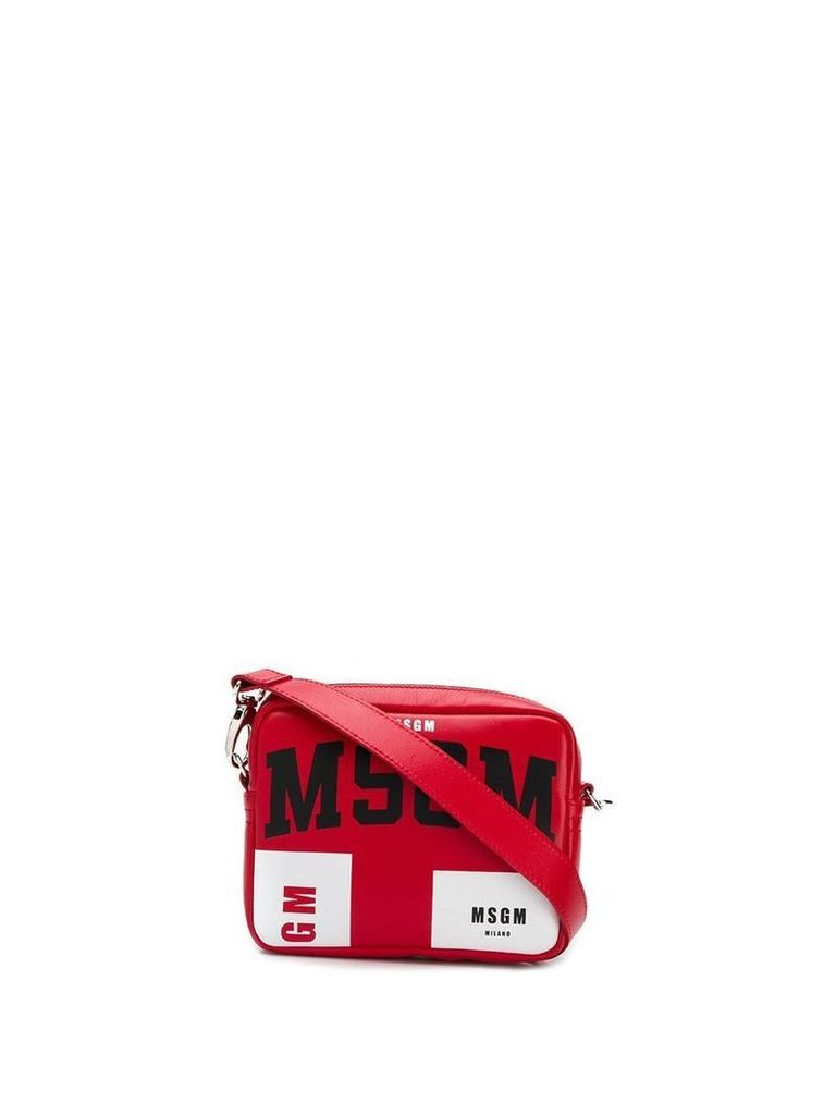 MSGM logo crossbody bag - Red