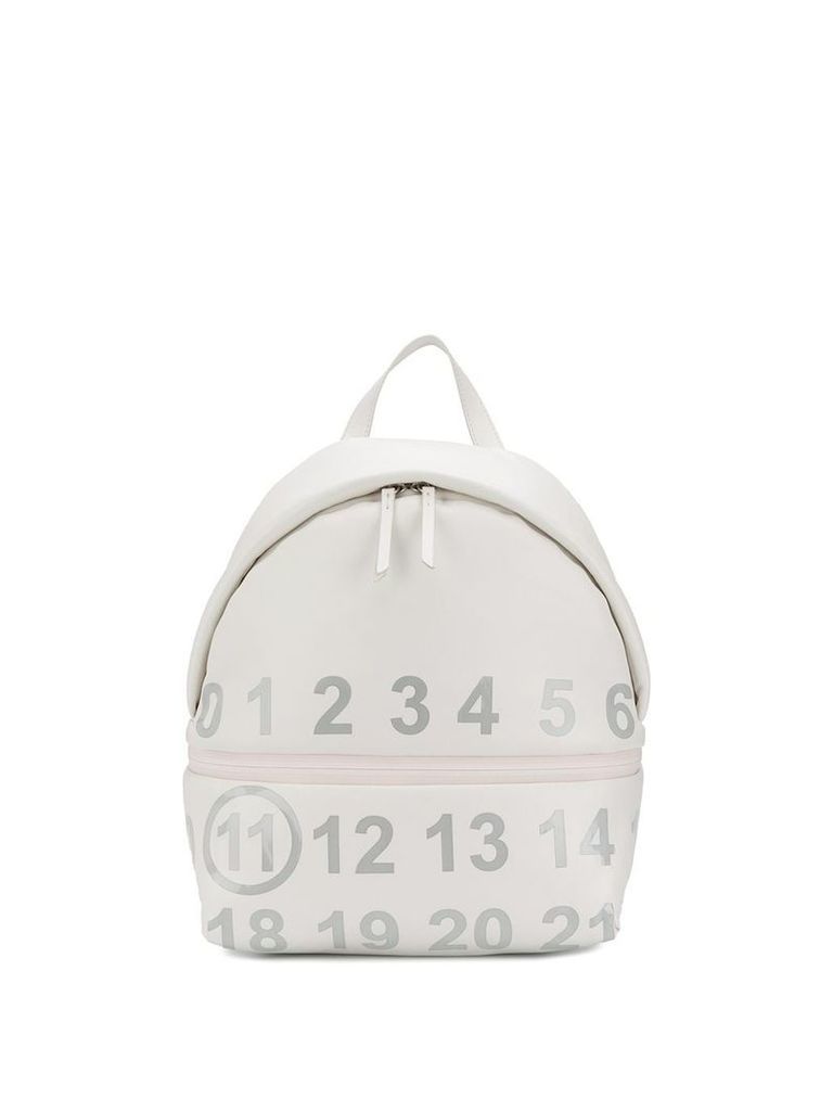 Maison Margiela logo embellished backpack - White