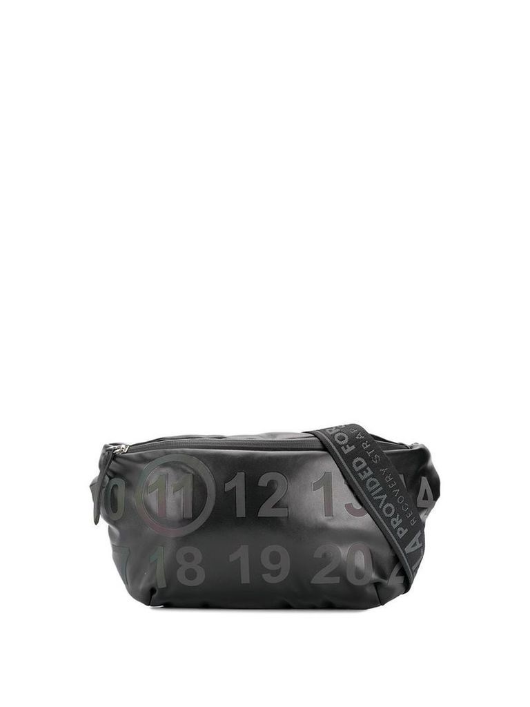Maison Margiela logo embellished belt bag - Black