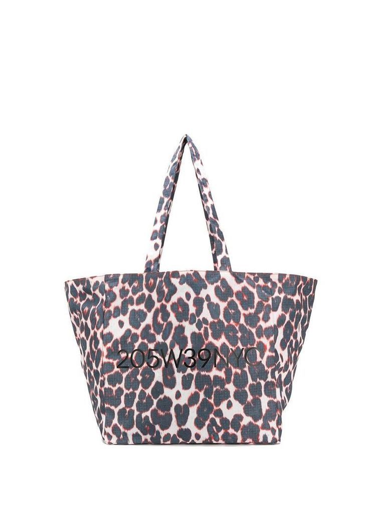 Calvin Klein 205W39nyc leopard print tote bag - Blue