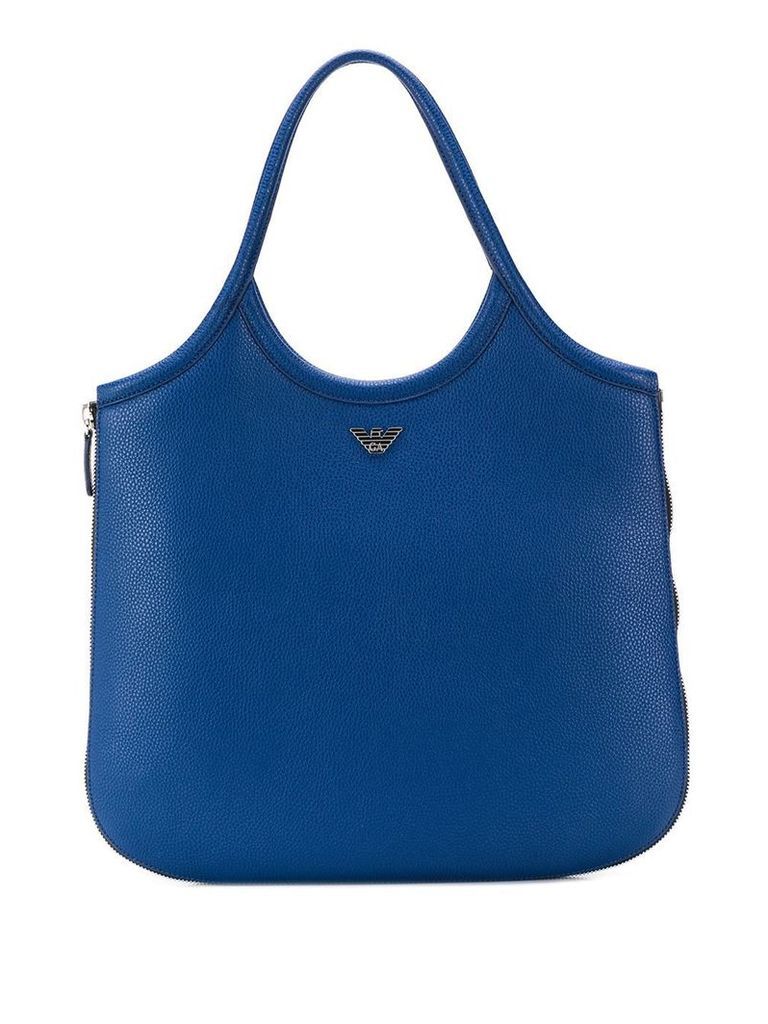 Emporio Armani logo shopper tote - Blue