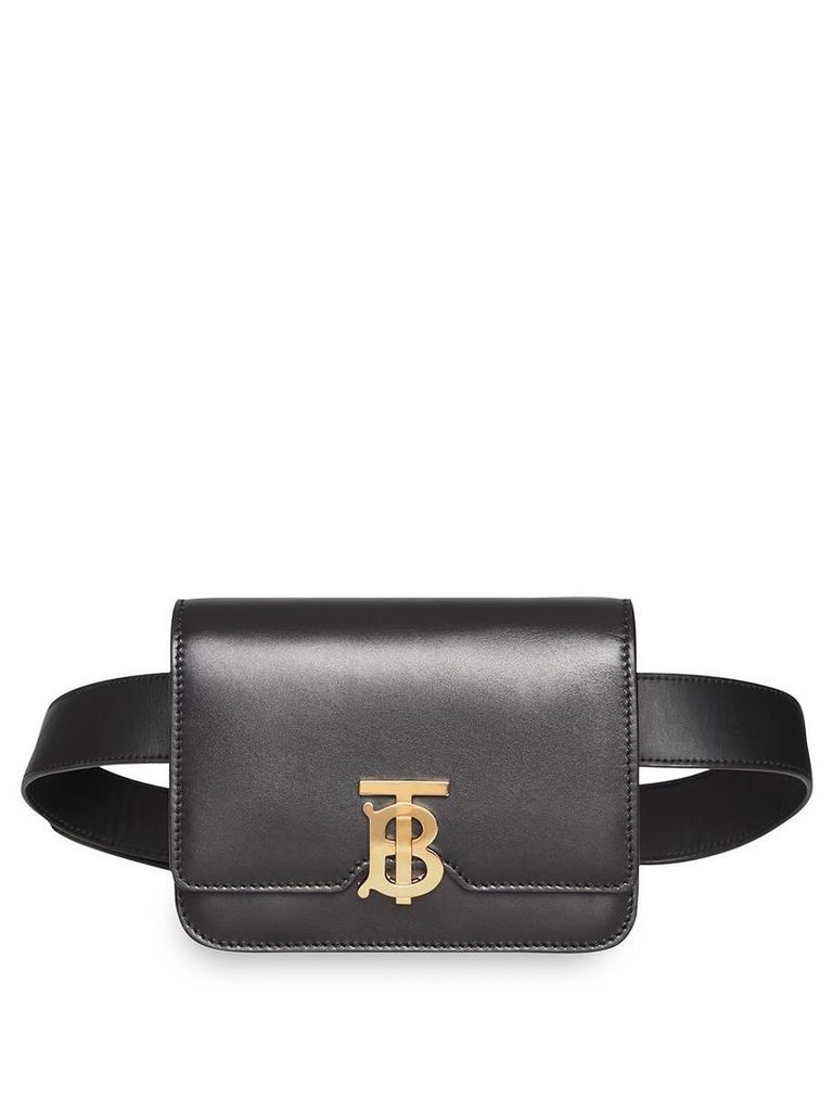 Burberry Belted Leather TB Bag - Black