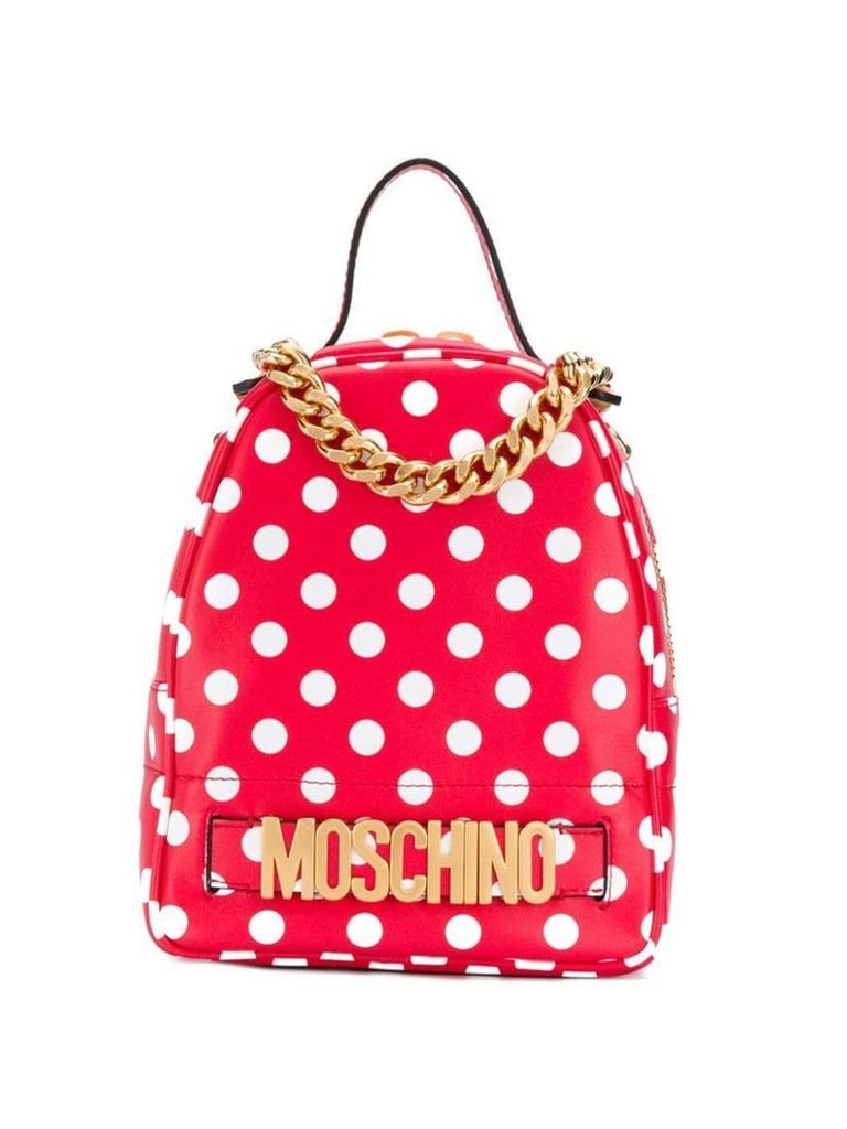 Moschino polka dots print backpack - Red