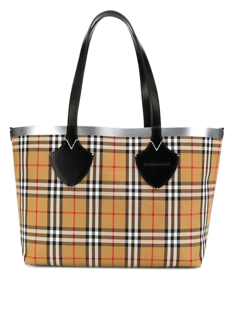 Burberry multicoloured giant reversible vintage check tote - A1189