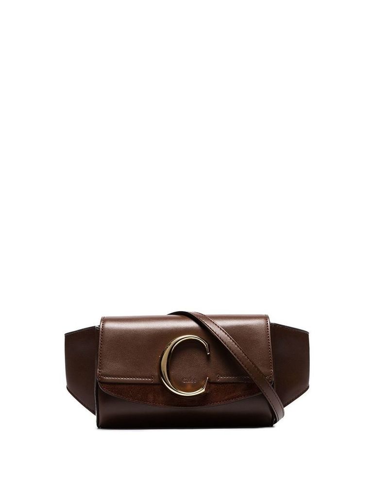 Chloé brownThe C leather belt bag