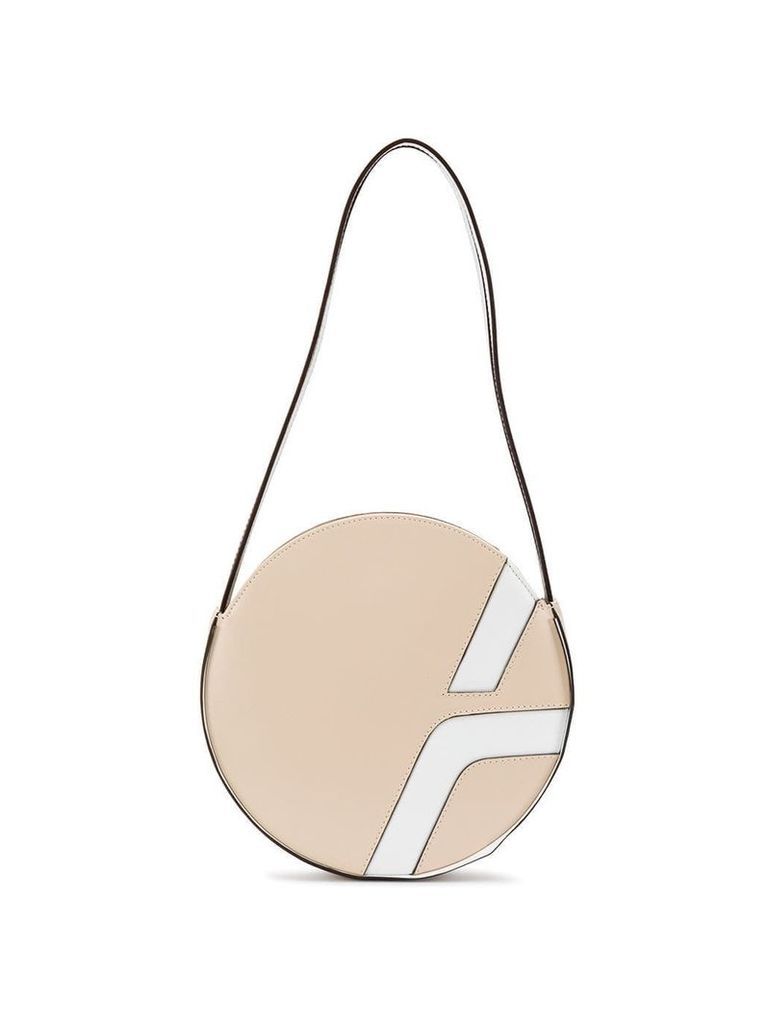 Manu Atelier round shoulder bag - NEUTRALS