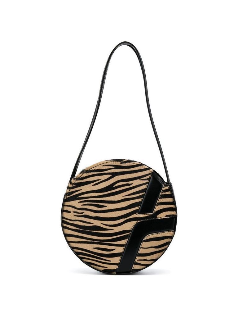 Manu Atelier tiger print shoulder bag - Brown