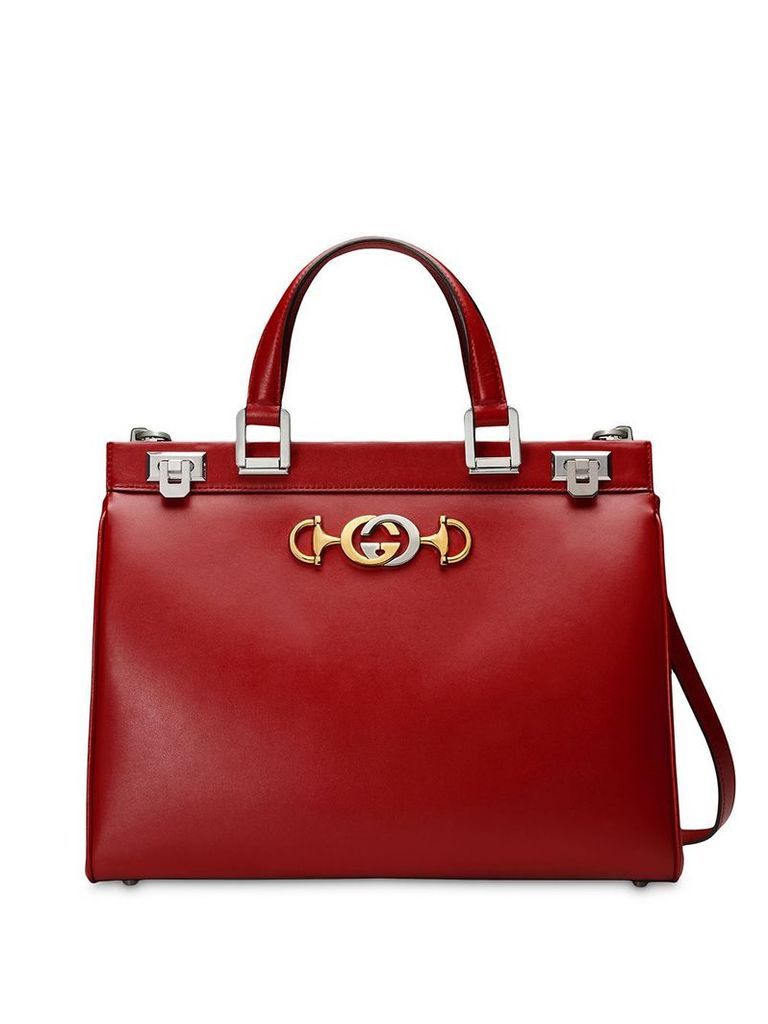Gucci Gucci Zumi smooth leather medium top handle bag - Red