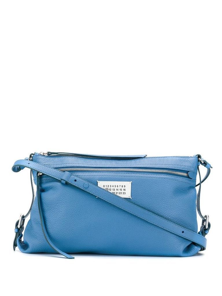 Maison Margiela zip top shoulder bag - Blue