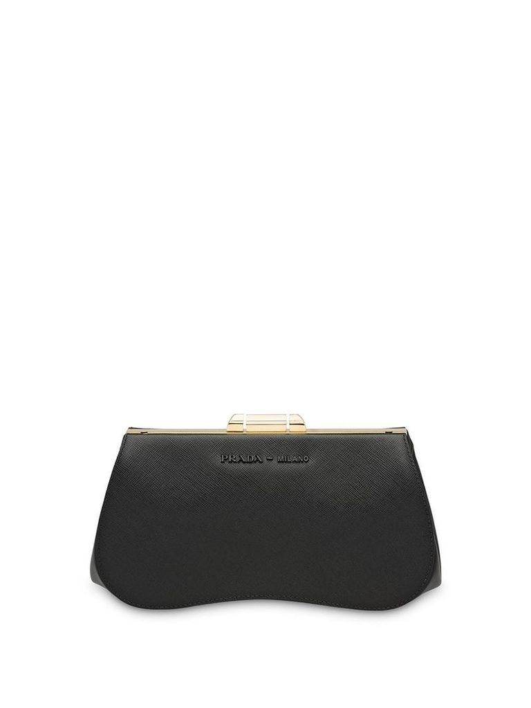 Prada Prada Sidonie Saffiano leather clutch - Black