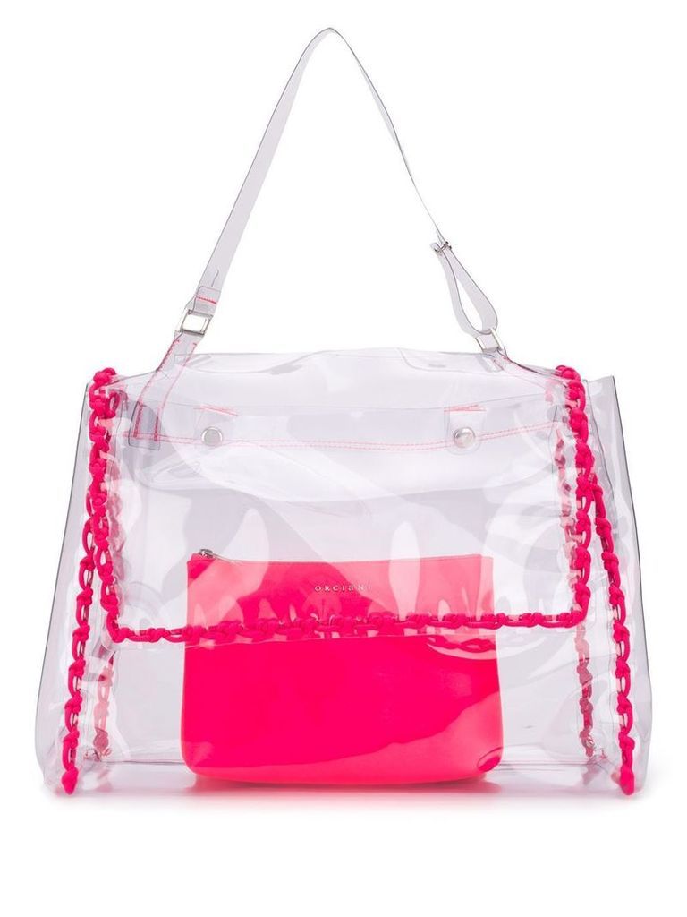 Orciani clear tote bag - Neutrals