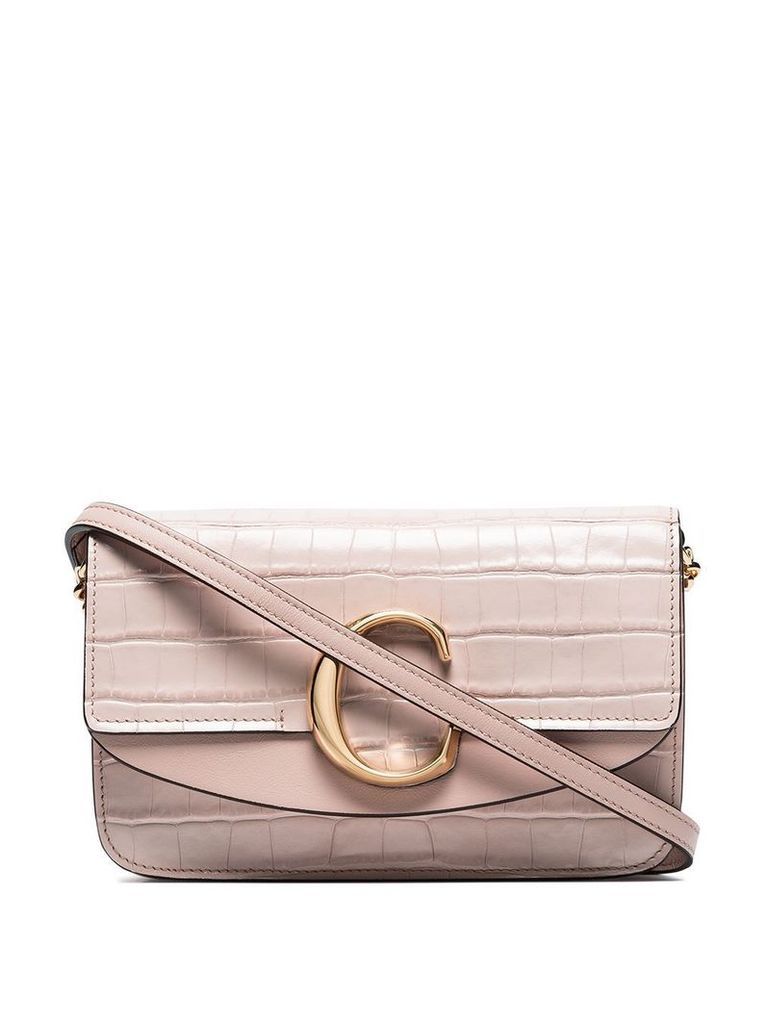 Chloé C clutch with chain - PINK