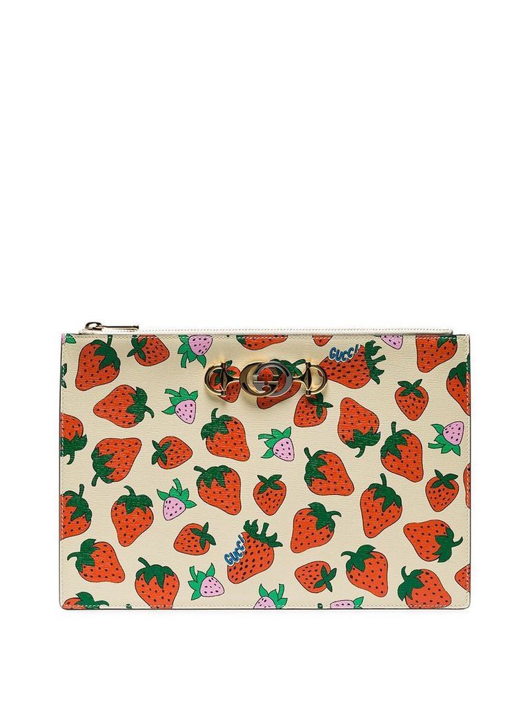 Gucci Strawberry print clutch bag - 9036 MULTI