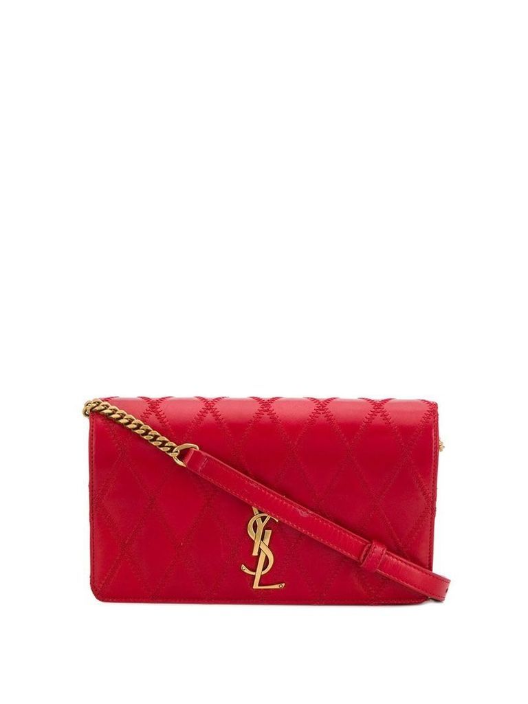 Saint Laurent logo shoulder bag - Red