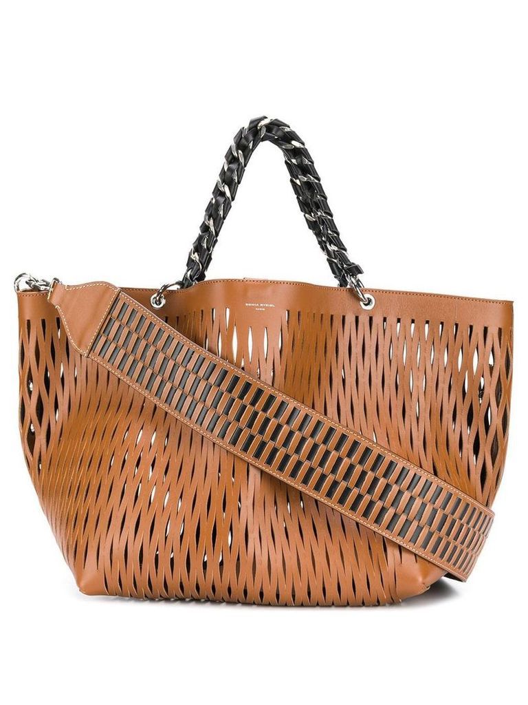 Sonia Rykiel cut-out tote bag - Brown