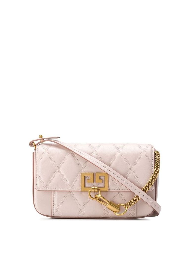 Givenchy quilted logo plaque mini bag - PINK