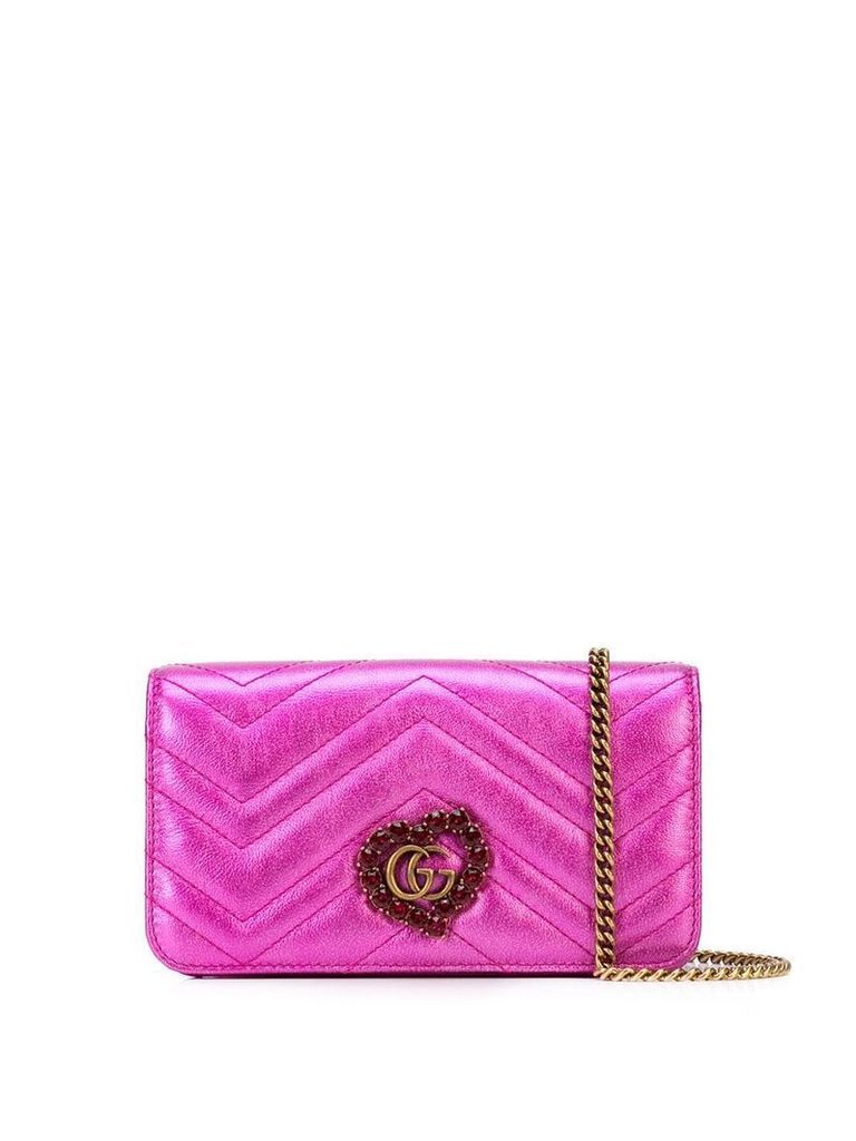 Gucci quilted metallic shoulder bag - Pink