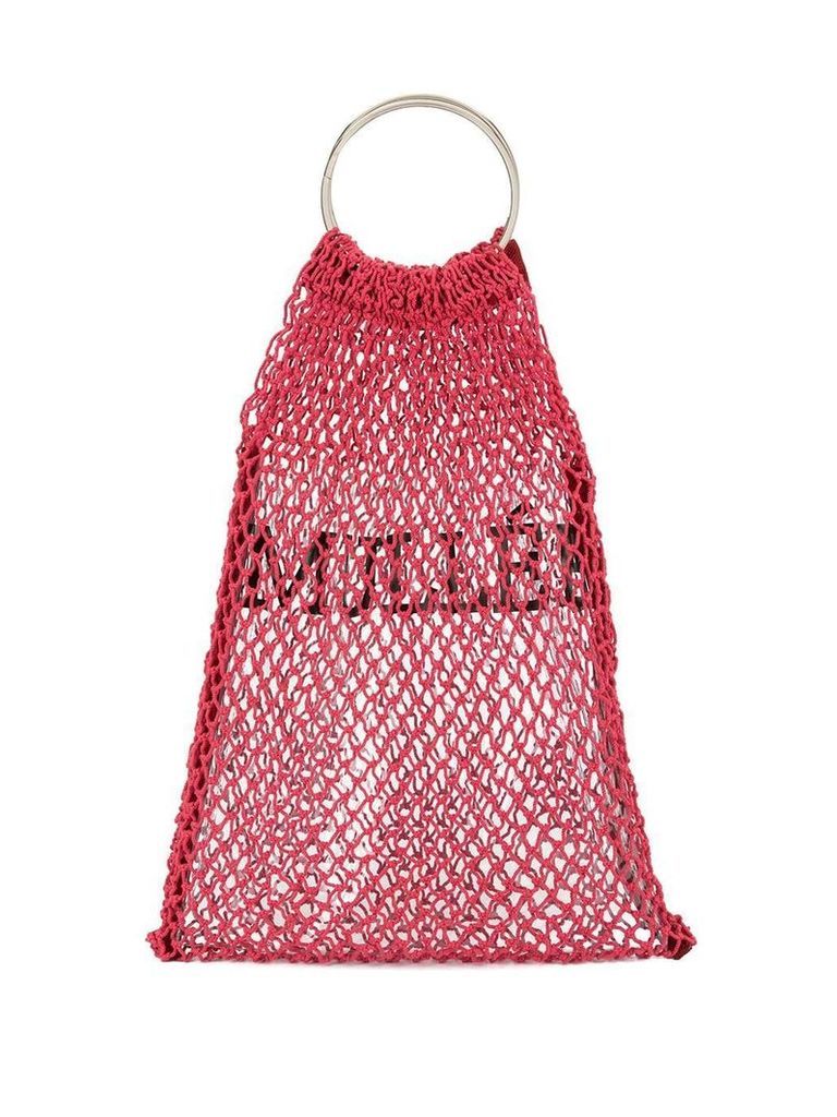 Muller Of Yoshiokubo mesh logo bag - Red