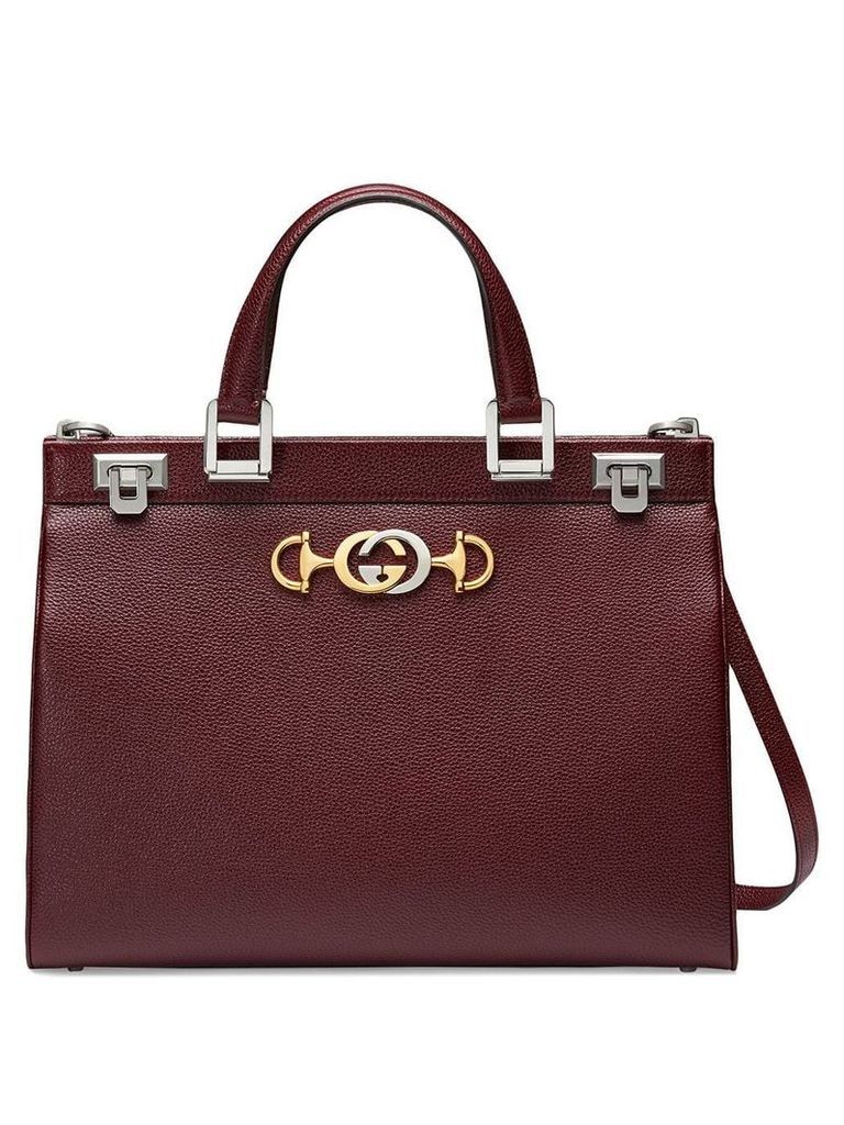 Gucci Gucci Zumi grainy leather medium top handle bag - Red