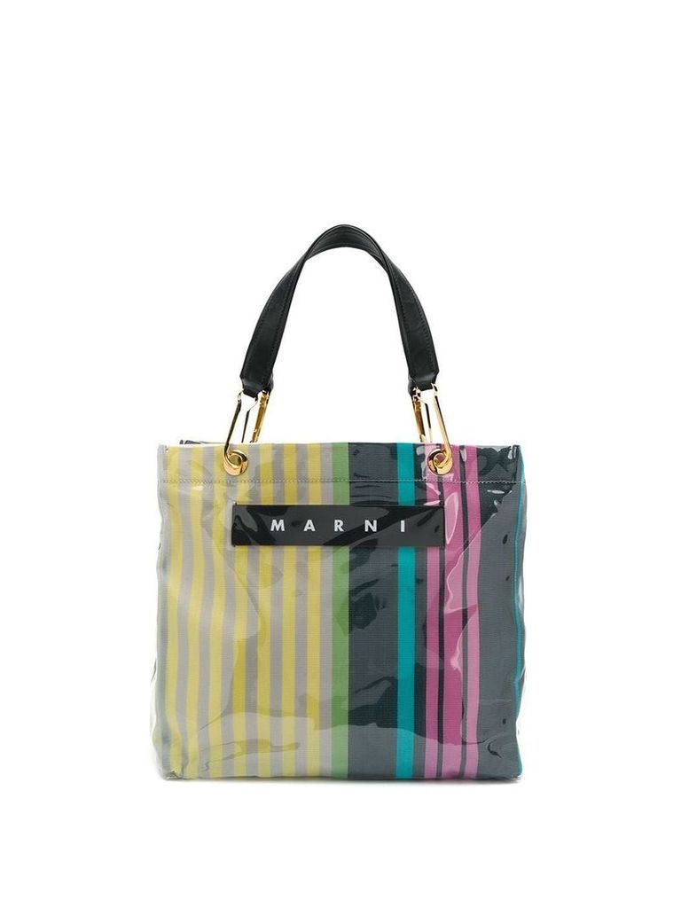 Marni striped tote bag - Yellow
