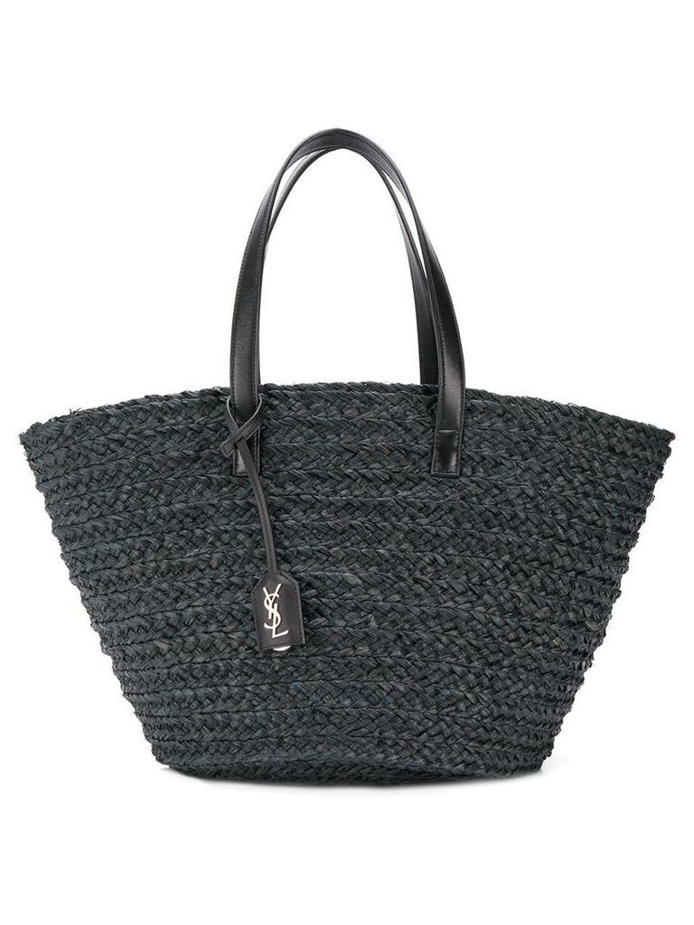 Saint Laurent medium Panier woven-style bag - Black